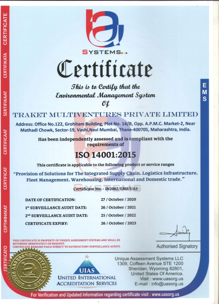 ISO 14001:2015 Certified