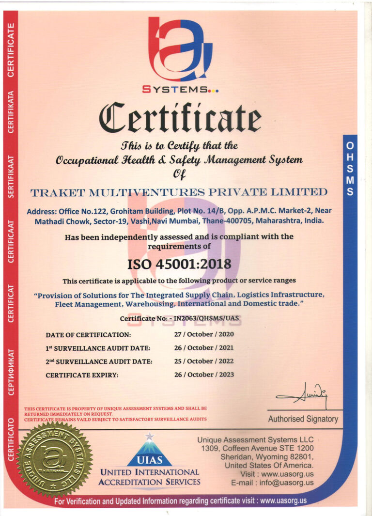 ISO 45001:2018 Certified 